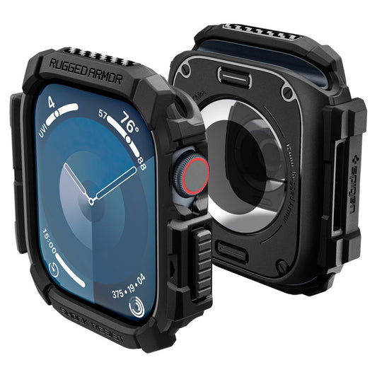 Spigen Rugged Armor tok Apple Watch Series 10 / 11 42mm-hez, Fekete ACS08585