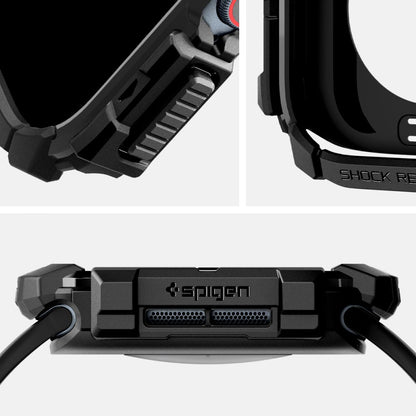 Spigen Rugged Armor tok Apple Watch Series 10 / 11 42mm-hez, Fekete ACS08585