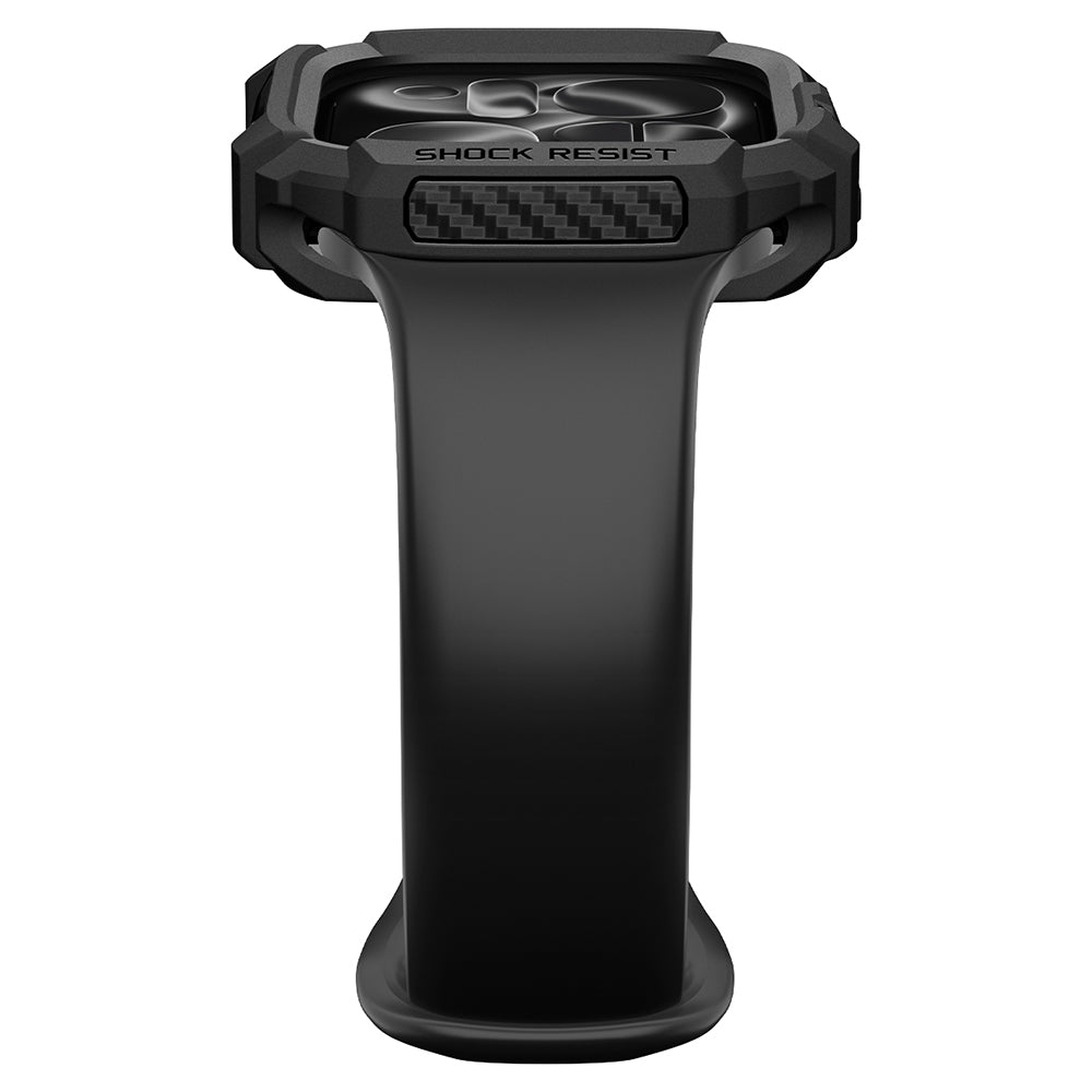 Spigen Rugged Armor tok Apple Watch Series 12 42 mm-es órához, matt fekete ACS11877