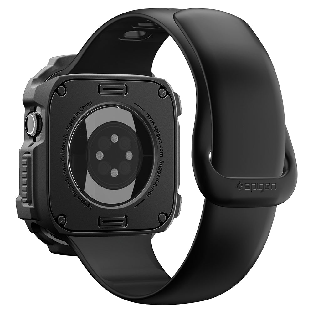 Spigen Rugged Armor tok Apple Watch Series 12 42 mm-es órához, matt fekete ACS11877