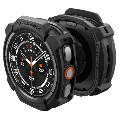 Spigen Rugged Armor tok Samsung Galaxy Watch Ultra2-hez, Matt Fekete ACS11611