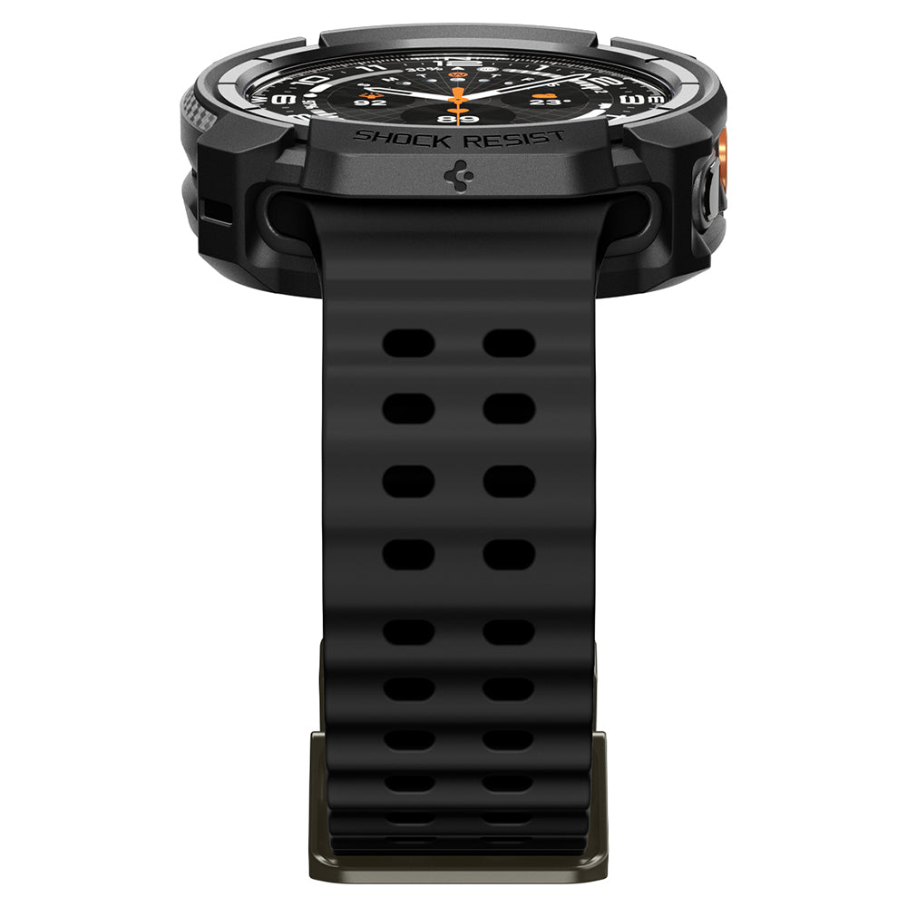 Spigen Rugged Armor tok Samsung Galaxy Watch Ultra2-hez, Matt Fekete ACS11611