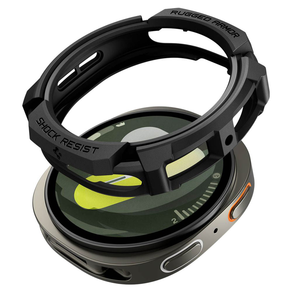 Spigen Rugged Armor Case for Samsung Galaxy Watch8 40mm, Black ACS10004