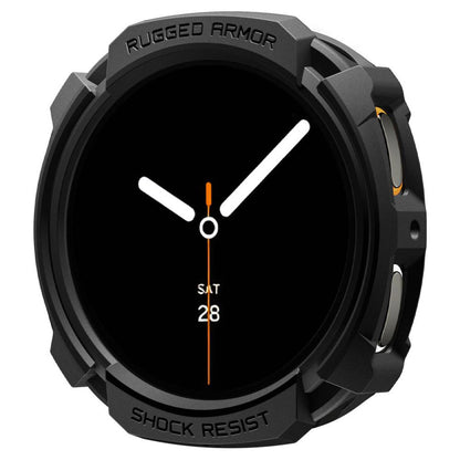Spigen Rugged Armor Case for Samsung Galaxy Watch8 44mm, Matte Black ACS10006