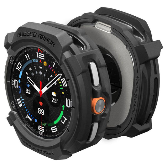 Spigen Rugged Armor tok Samsung Galaxy Watch8 Classic-hez, Matt Fekete ACS10012