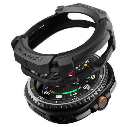 Spigen Rugged Armor tok Samsung Galaxy Watch8 Classic-hez, Matt Fekete ACS10012