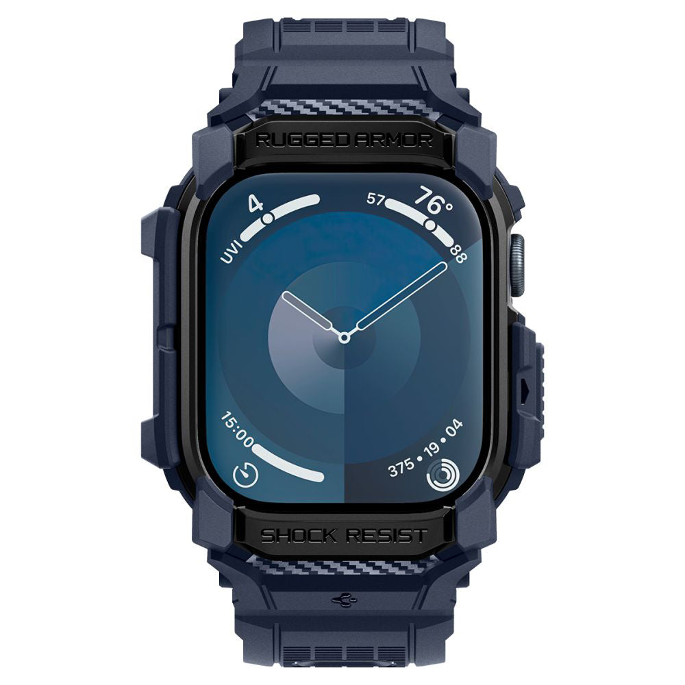 Spigen Rugged Armor Pro tok Apple Watch Series 10 / 11 46mm-hez, Tengerészkék