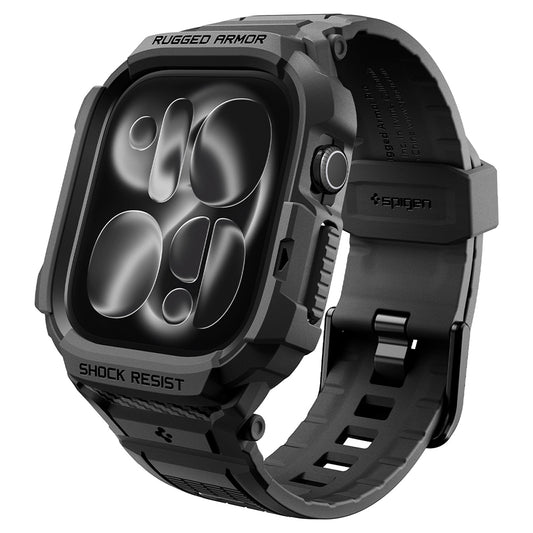 Spigen Rugged Armor Pro tok Apple Watch Series 12 42mm-hez, Matt Fekete ACS11883