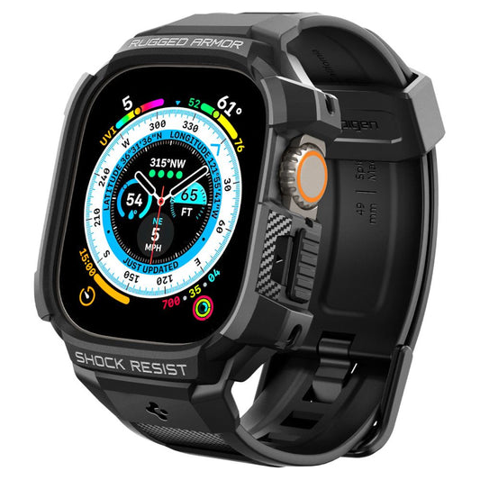 Spigen Rugged Armor Pro tok Apple Watch Ultra Series-hez, Fekete