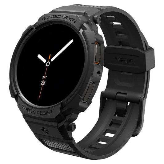 Spigen Rugged Armor Pro tok Samsung Galaxy Watch8 40mm-hez, Matt Fekete ACS10005