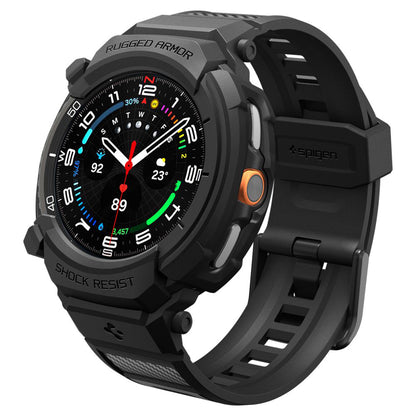 Spigen Rugged Armor Pro tok Samsung Galaxy Watch8 Classic-hez, Matt Fekete ACS10013