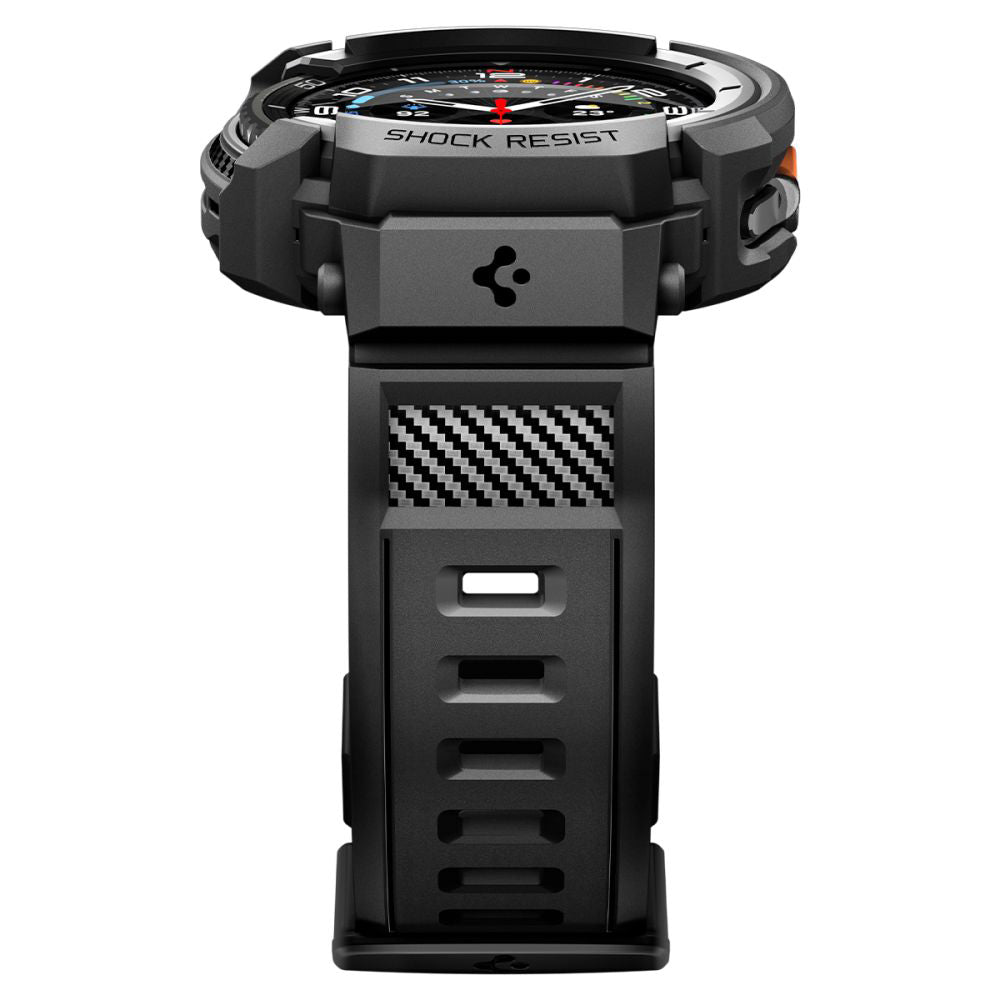 Spigen Rugged Armor Pro tok Samsung Galaxy Watch8 Classic-hez, Matt Fekete ACS10013