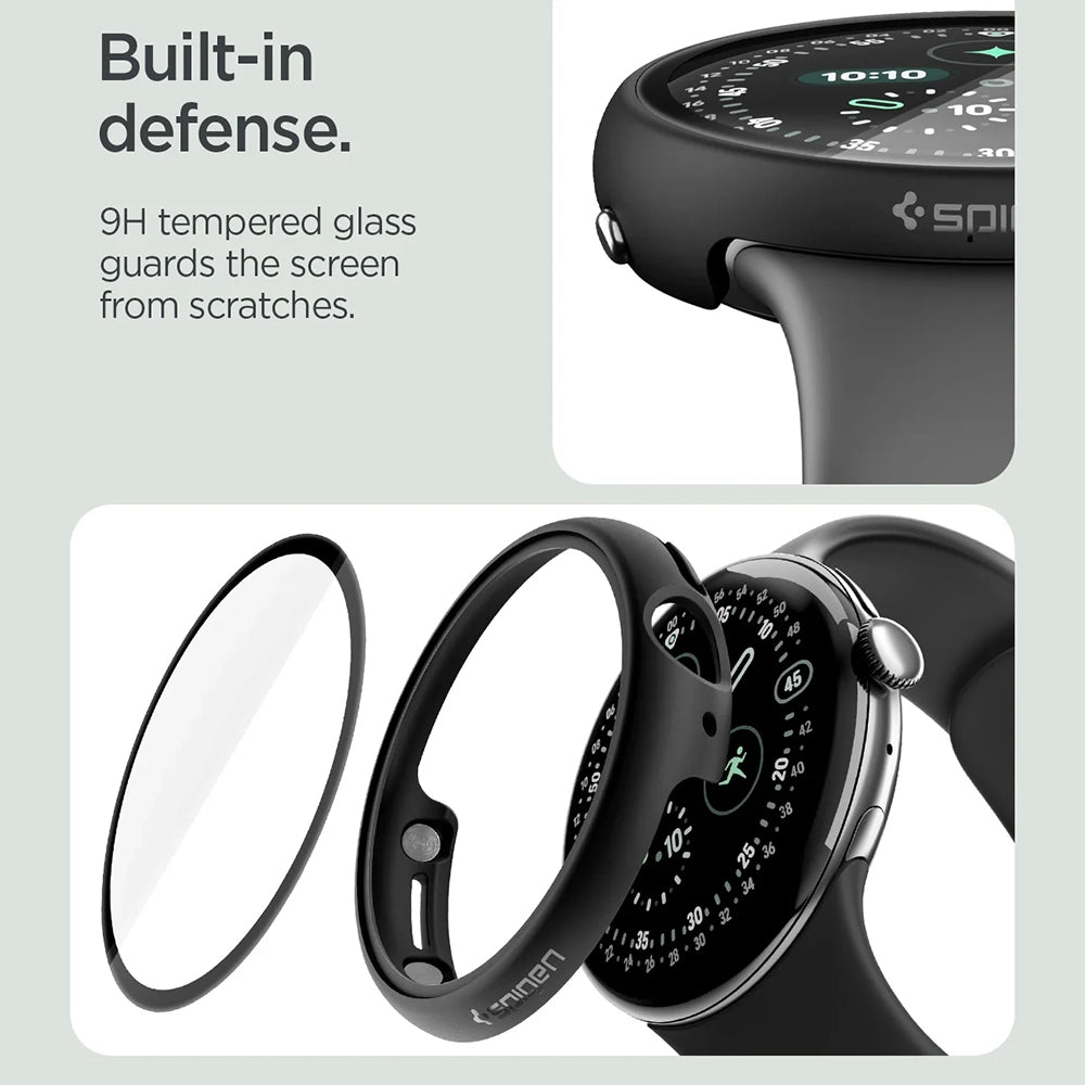 Spigen Thin Fit 360 tok Google Pixel Watch 45mm sorozathoz, fekete ACS11746