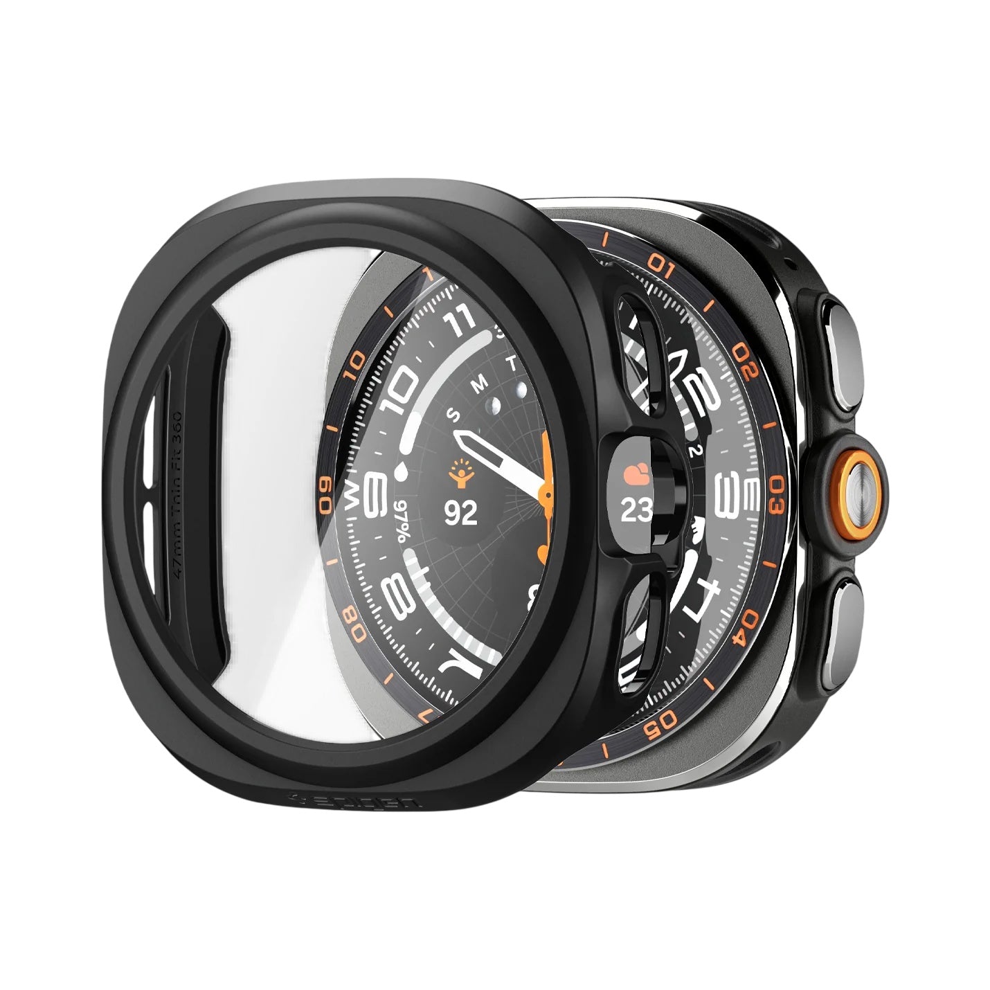 Spigen Thin Fit 360 tok Samsung Galaxy Watch Ultra2-höz, fekete ACS11609