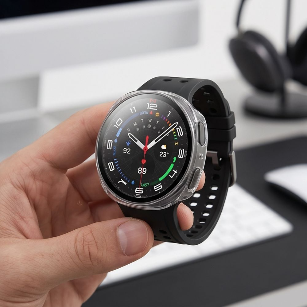 Tech-Protect Defense tok Samsung Galaxy Watch9 / Watch8 40mm-hez, 2 darabos készlet, Fekete / Átlátszó