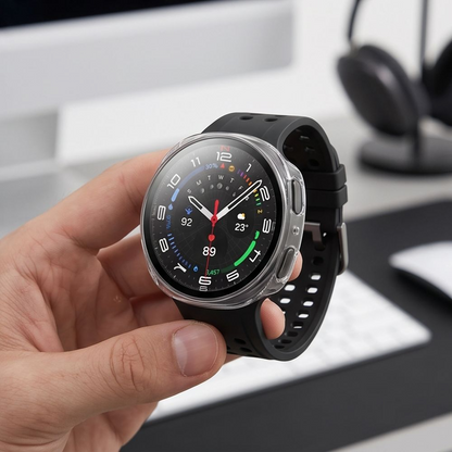 Tech-Protect Defense tok Samsung Galaxy Watch9 / Watch8 40mm-hez, 2 darabos készlet, Fekete / Átlátszó