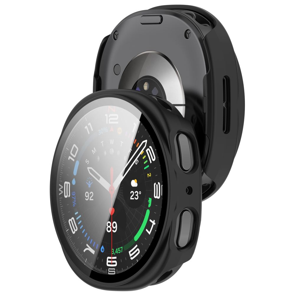 Tech-Protect Defense tok Samsung Galaxy Watch9 / Watch8 40mm-hez, 2 darabos készlet, Fekete / Átlátszó