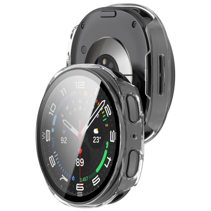 Tech-Protect Defense tok Samsung Galaxy Watch9 / Watch8 40mm-hez, 2 darabos készlet, Fekete / Átlátszó
