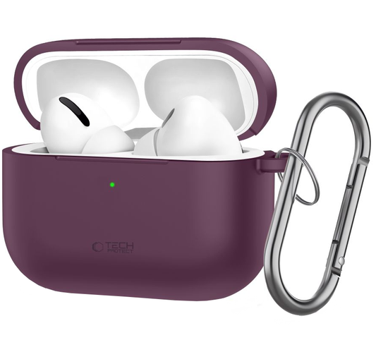 Tech-Protect Silicone Hook tok Apple AirPods Pro 3 készülékhez, bordó színben
