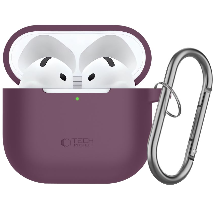 Tech-Protect Silicone Hook tok Apple AirPods 4 / AirPods 5 készülékhez, bordó színben