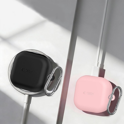 Tech-Protect Silicone Hook tok Samsung Galaxy Buds4 / Buds4 Pro-hoz, Fekete