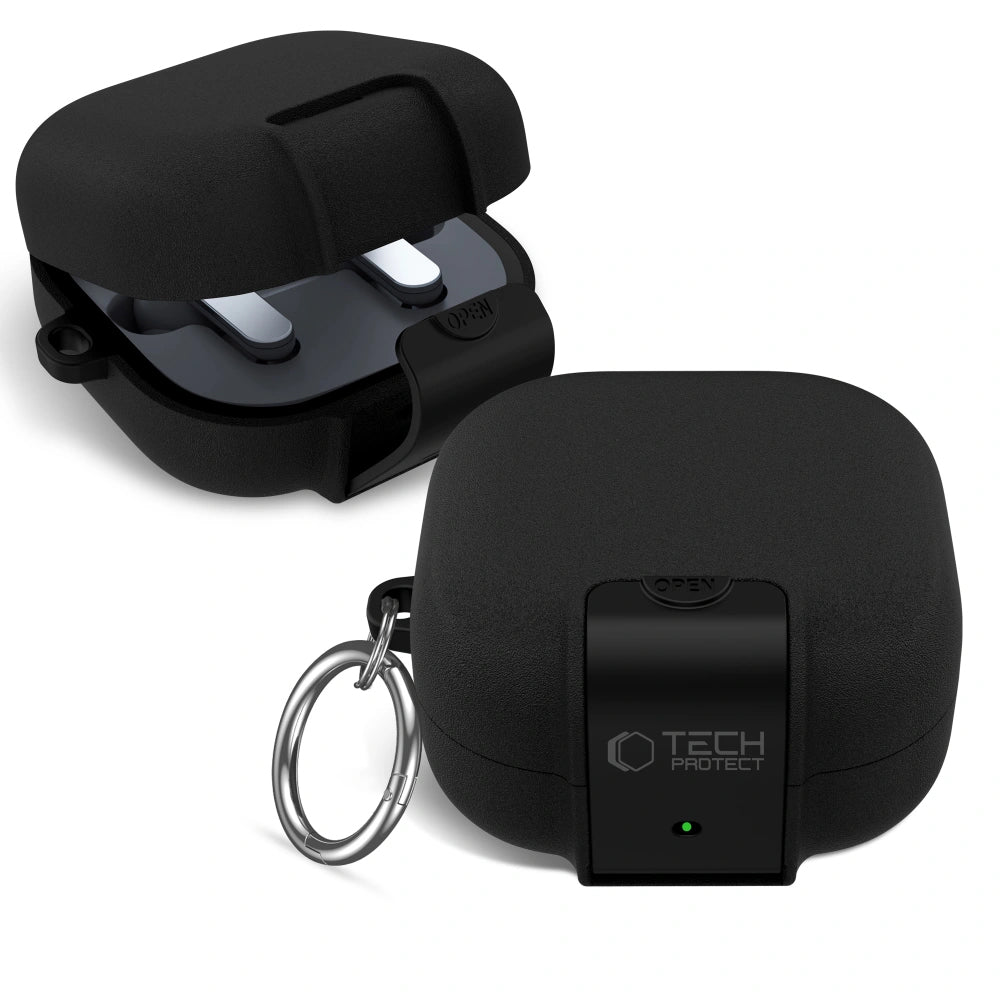 Tech-Protect Slim Hook tok Samsung Galaxy Buds4 / Buds4 Pro-hoz, Fekete