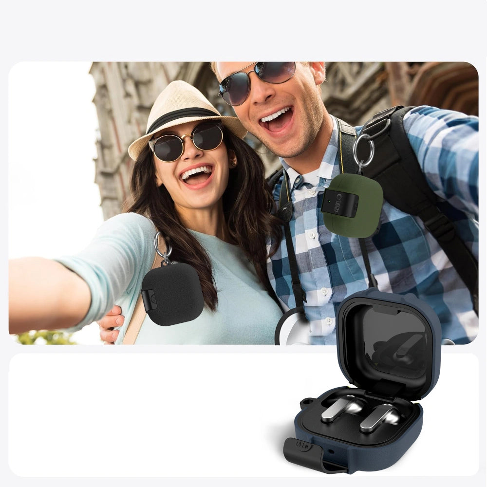 Tech-Protect Slim Hook tok Samsung Galaxy Buds4 / Buds4 Pro-hoz, Fekete