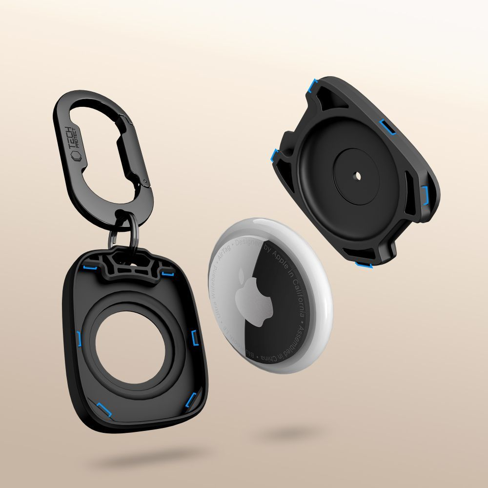 Tech-Protect Velar tok Apple AirTag-hez, Fekete