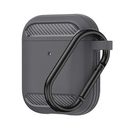 Techsuit Carbon tok Apple AirPods Gen 2 / Gen 1-hez, Szürke