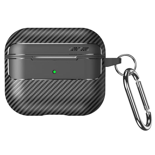 Techsuit CarbonFiber tok Apple AirPods 3-hoz, fekete