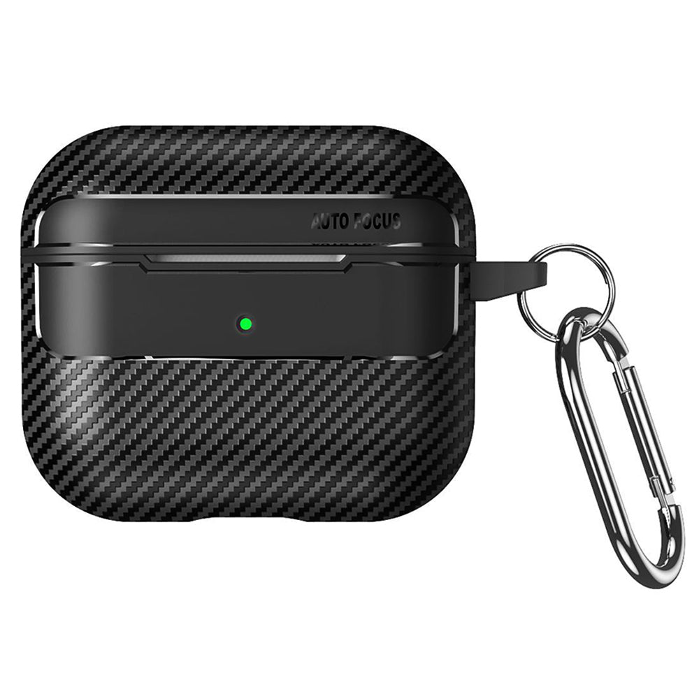 Techsuit CarbonFiber tok Apple AirPods Pro 3-hoz, Fekete