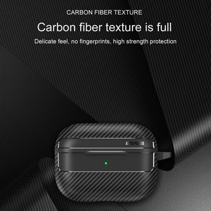 Techsuit CarbonFiber tok Apple AirPods Pro 3-hoz, Fekete