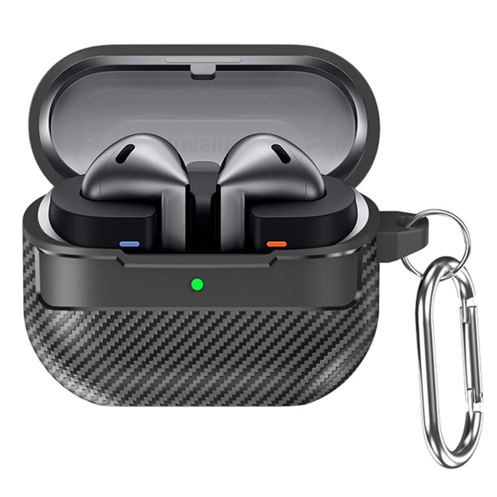 Techsuit CarbonFiber Case for Samsung Galaxy Buds3 FE / Buds3 Pro / Buds3, Black