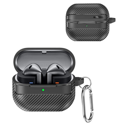 Techsuit CarbonFiber Case for Samsung Galaxy Buds3 FE / Buds3 Pro / Buds3, Black