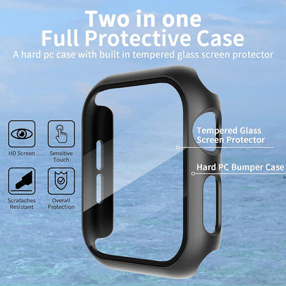 Techsuit Defense360 Pro Case for Apple Watch 44mm Series, Black