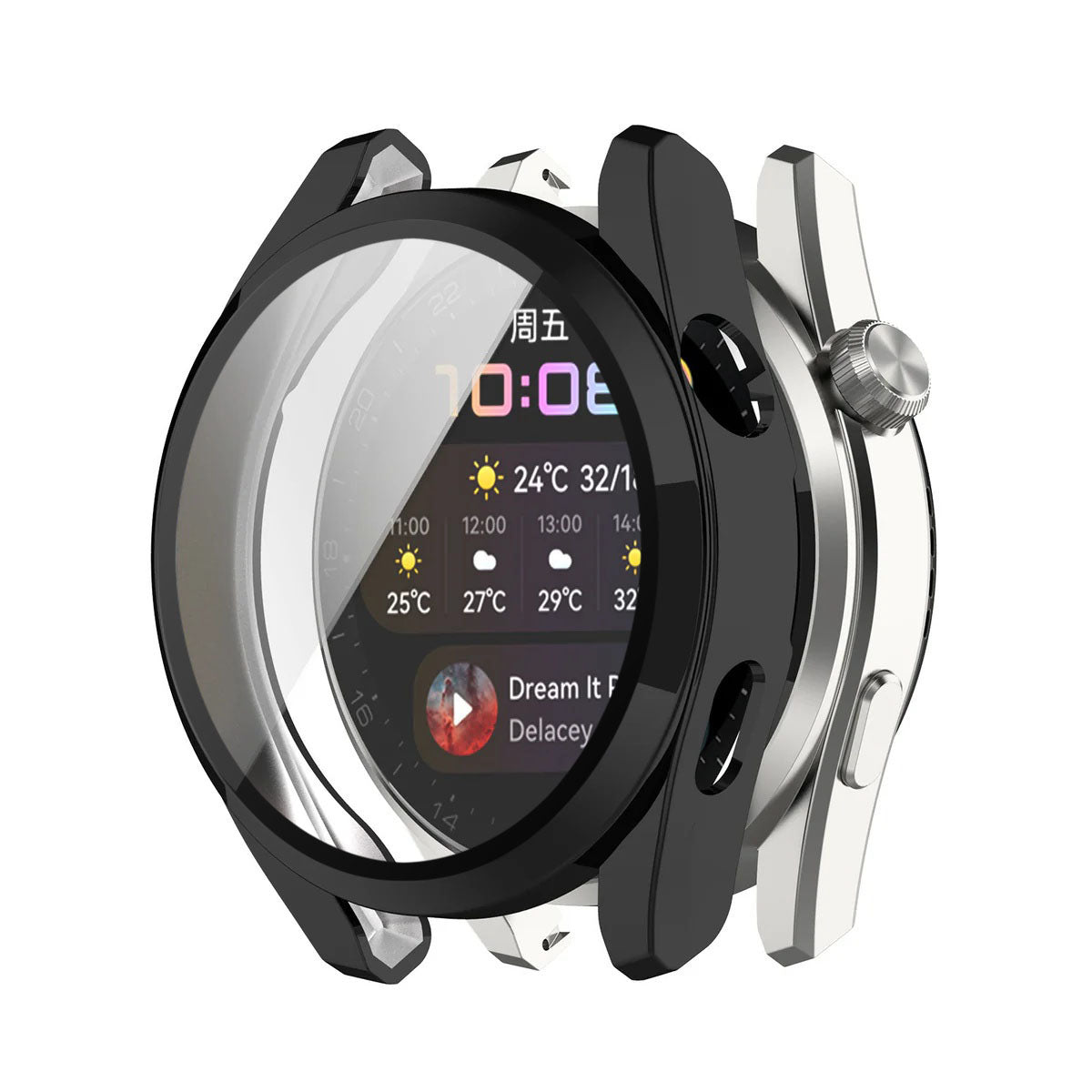 Techsuit Defense360 Pro tok Huawei Watch 3-hoz, fekete