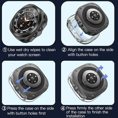 Techsuit Defense360 Pro tok Samsung Galaxy Watch Ultra-hoz, átlátszó