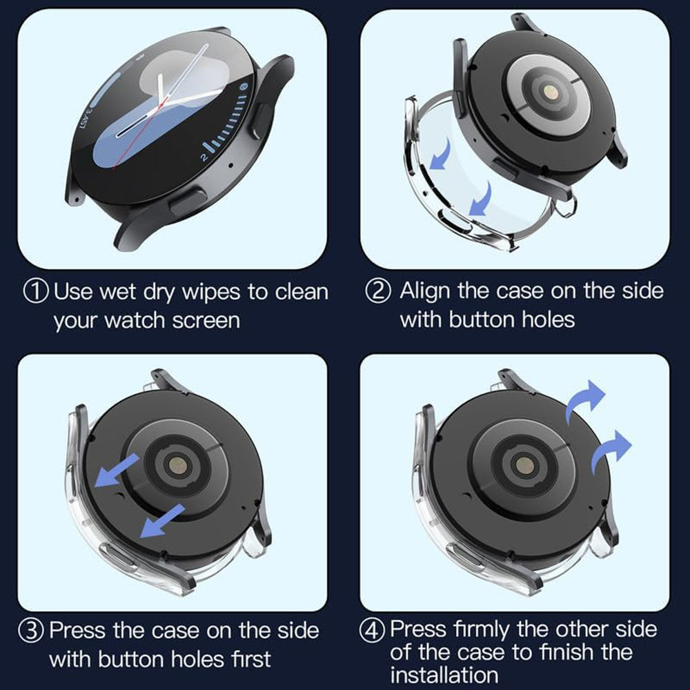 Techsuit Defense360 Pro tok Samsung Galaxy Watch7 44mm-hez, Átlátszó