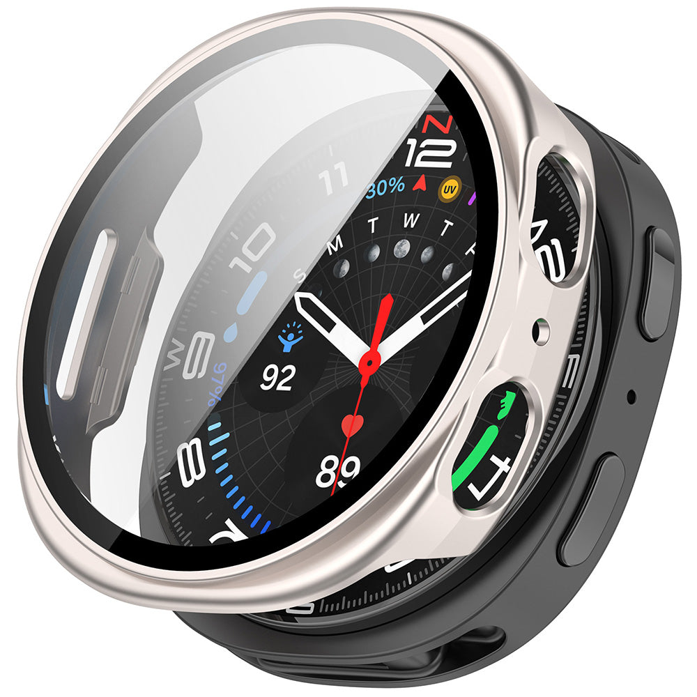 Techsuit Defense360 Pro tok Samsung Galaxy Watch9 / Watch8 40mm-hez, Gyöngyház Ezüst