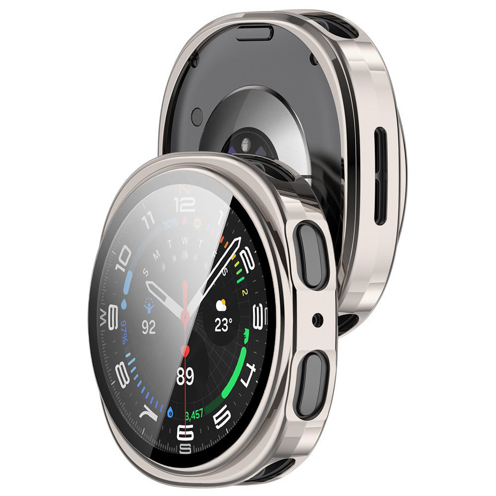Techsuit Defense360 Pro tok Samsung Galaxy Watch9 / Watch8 40mm-hez, Gyöngyház Ezüst