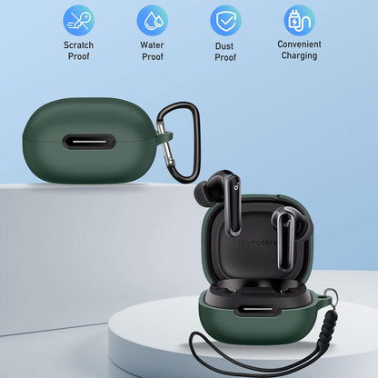 Techsuit Silicone tok Apple AirPods Gen 1 / Gen 2-hez, Fekete