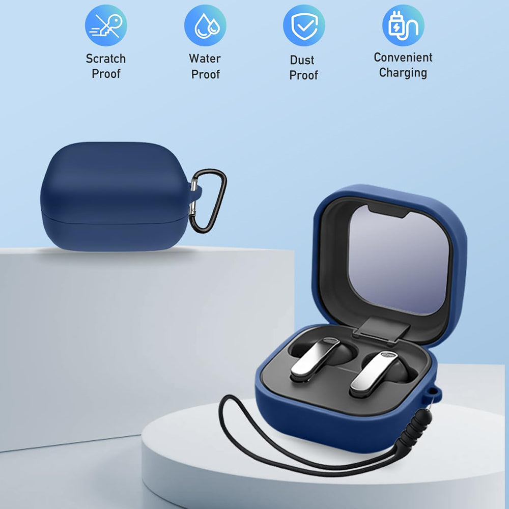 Techsuit Silicone Case for Samsung Galaxy Buds4 / Buds4 Pro, Navy Blue