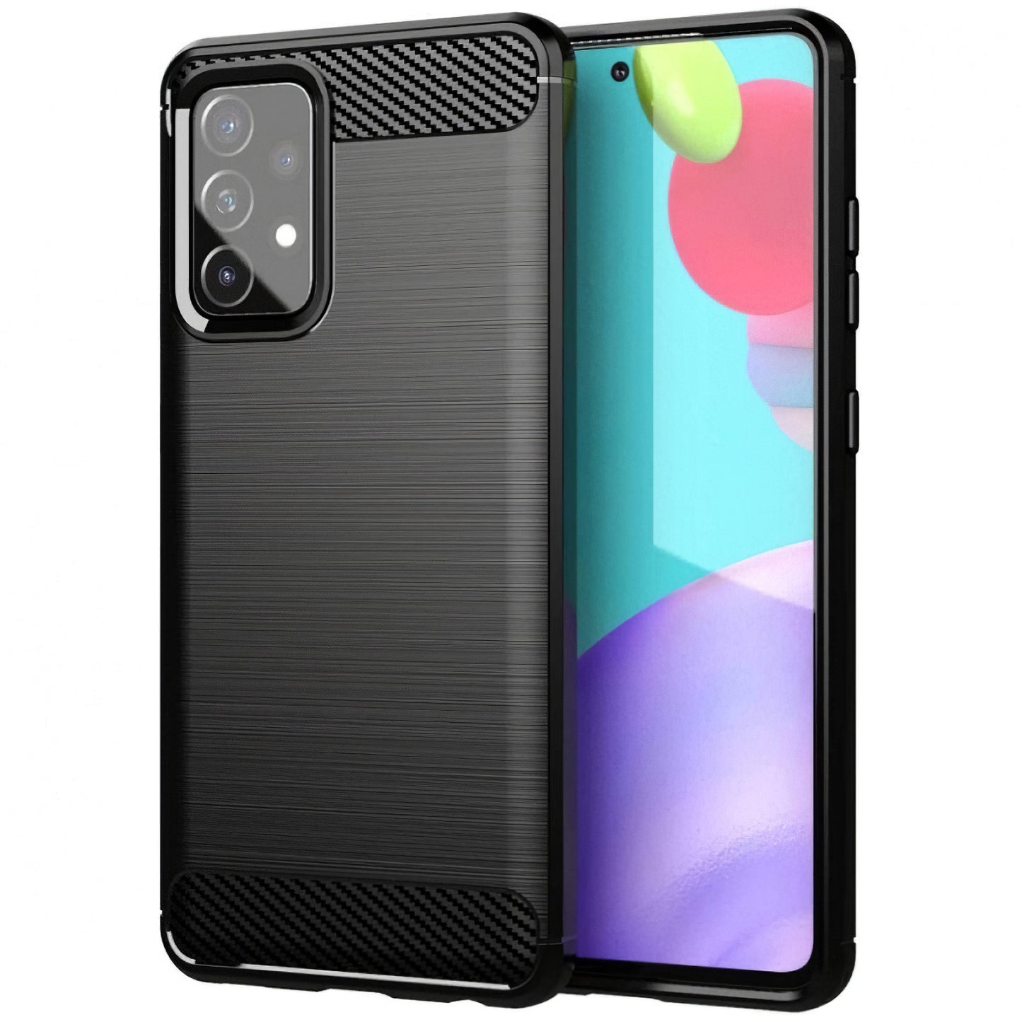 Tok Samsung Galaxy A53 5G A536-hoz, OEM, karbon, fekete