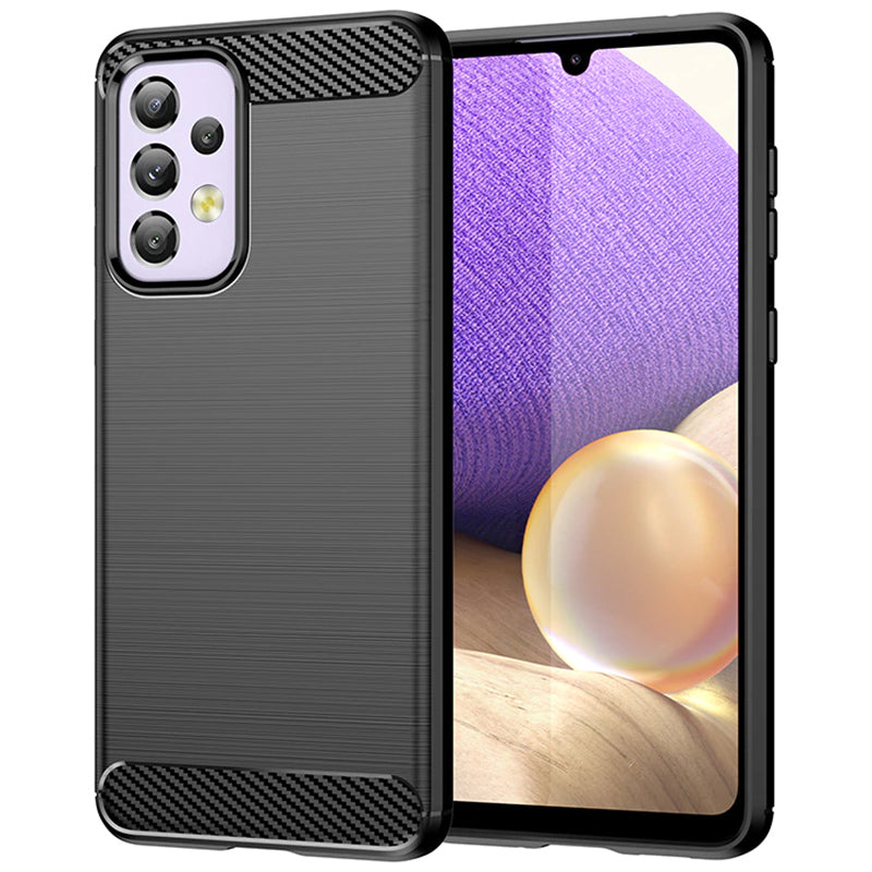 Tok Samsung Galaxy A13 A135-hoz, karbon, fekete
