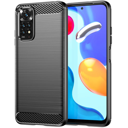 Tok Xiaomi Redmi Note 11S / Note 11-hez, karbon, fekete