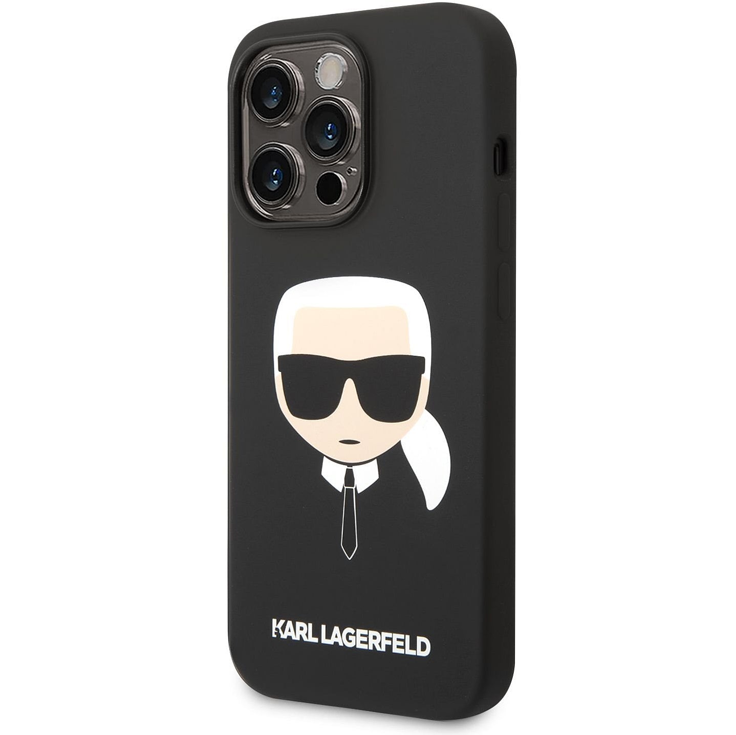 MagSafe tok Apple iPhone 14 Pro-hoz, Karl Lagerfeld, Silicone Karl Head, Fekete