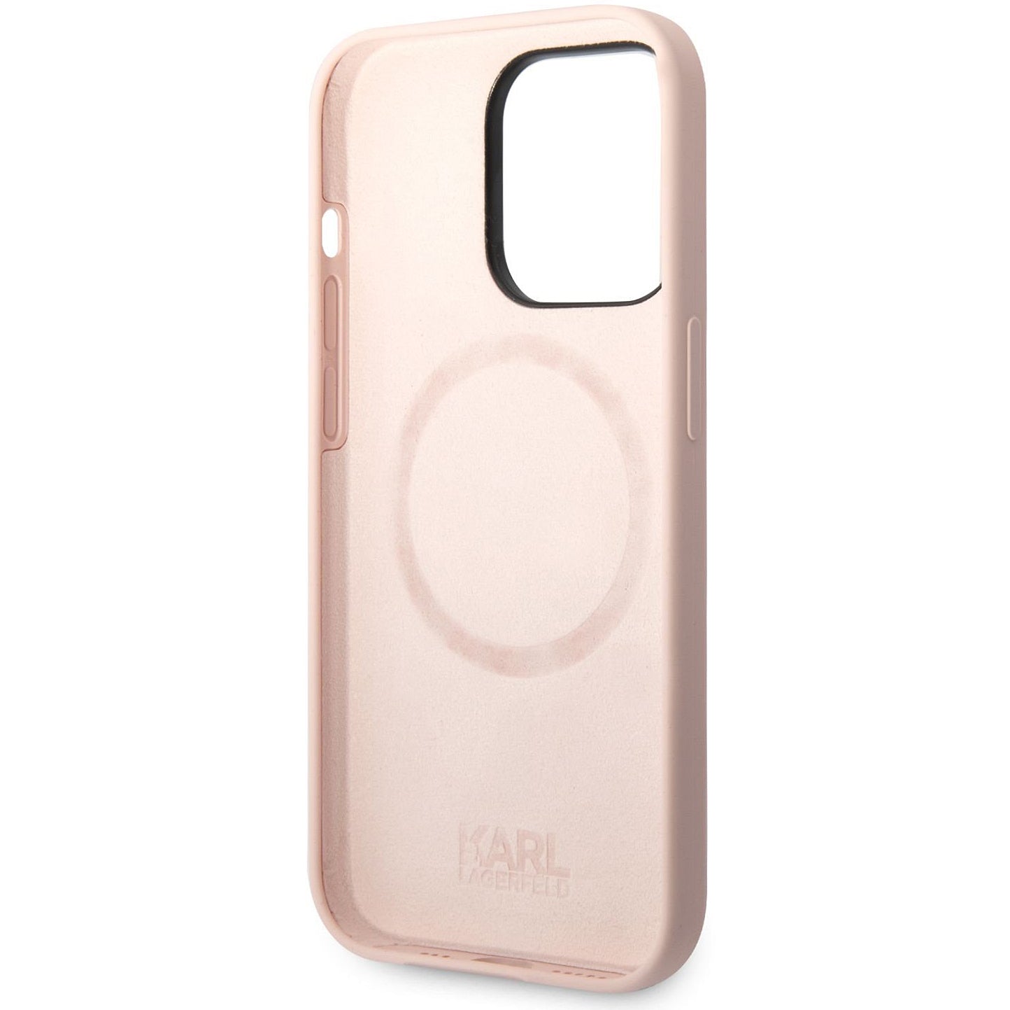 MagSafe Case for Apple iPhone 14 Pro, Karl Lagerfeld, Silicone Karl Head, Pink