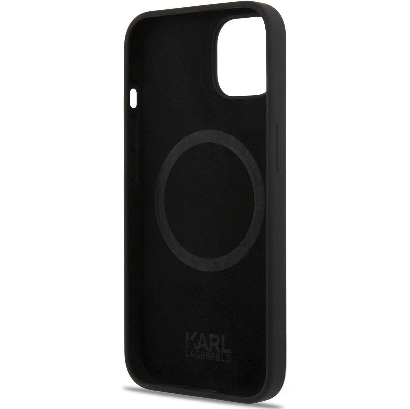 MagSafe tok Apple iPhone 14 Plus-hoz, Karl Lagerfeld, Karl & Choupette szilikon, Fekete