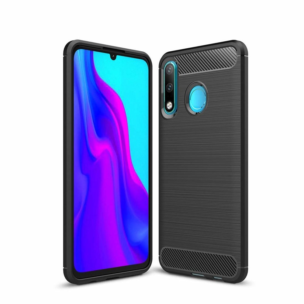 Tok Huawei P30 lite New Edition / P30 lite, OEM, karbon, fekete