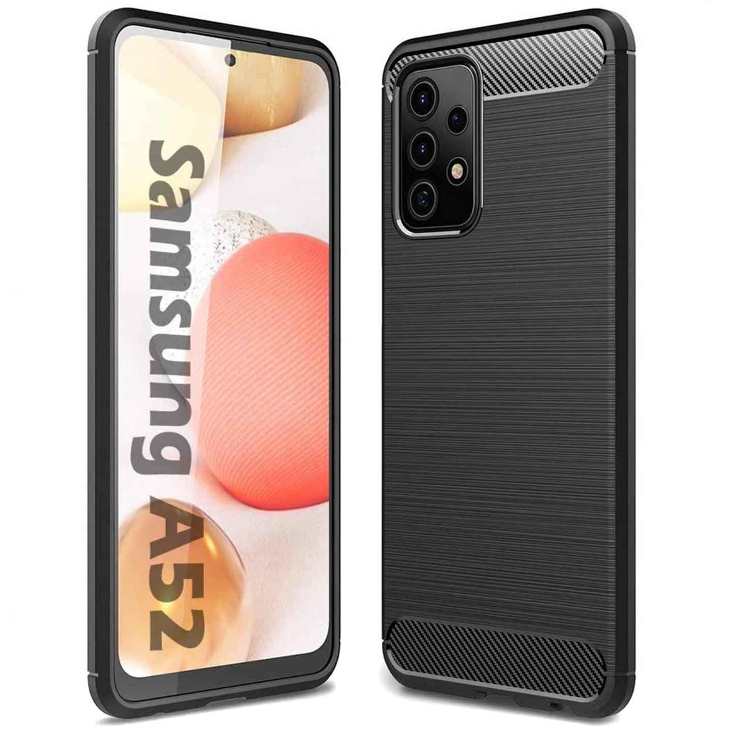 Tok Samsung Galaxy A52s 5G A528 / A52 5G A526 / A52 A525, OEM, Karbon, Fekete